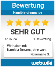 Bewertungen zu namibia-dreams.de