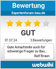 Bewertungen zu expertenforum-bau.de