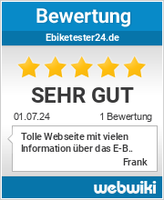 Bewertungen zu ebiketester24.de