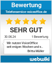 Bewertungen zu telefonservice-voiceoffice.de