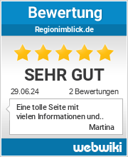 Bewertungen zu regionimblick.de