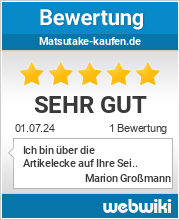 Bewertungen zu matsutake-kaufen.de