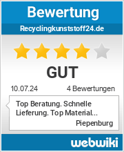 Bewertungen zu recyclingkunststoff24.de