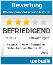 Bewertungen zu waermepumpentrockner-tests.de