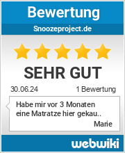 Bewertungen zu snoozeproject.de