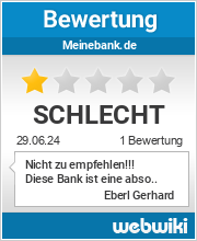 Bewertungen zu meinebank.de