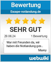 Bewertungen zu escape-notlandung.de