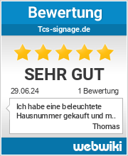Bewertungen zu tcs-signage.de