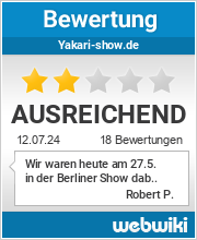 Bewertungen zu yakari-show.de