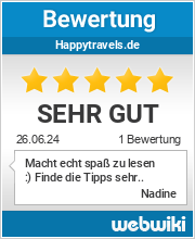 Bewertungen zu happytravels.de
