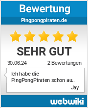 Bewertungen zu pingpongpiraten.de