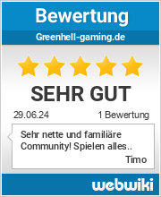 Bewertungen zu greenhell-gaming.de