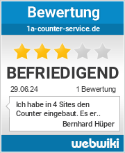 Bewertungen zu 1a-counter-service.de
