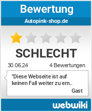 Bewertungen zu autopink-shop.de