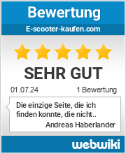 Bewertungen zu e-scooter-kaufen.com