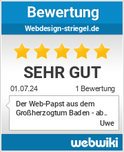 Bewertungen zu webdesign-striegel.de