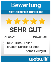 Bewertungen zu elektrotechnik-burger.de