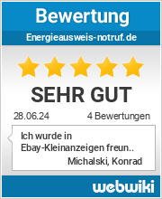 Bewertungen zu energieausweis-notruf.de