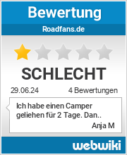 Bewertungen zu roadfans.de