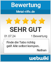 Bewertungen zu metal-riffs.de