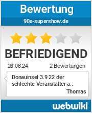 Bewertungen zu 90s-supershow.de