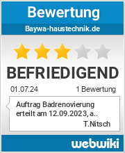 Bewertungen zu baywa-haustechnik.de