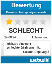 Bewertungen zu renault-schleif-gaualgesheim.de