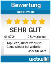 Bewertungen zu webelieve.de