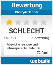 Bewertungen zu cherrydeck.com