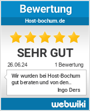 Bewertungen zu host-bochum.de