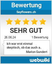 Bewertungen zu sayflowers.ch