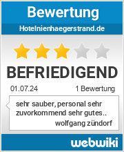 Bewertungen zu hotelnienhaegerstrand.de