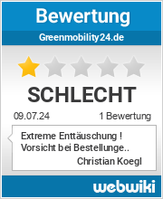 Bewertungen zu greenmobility24.de