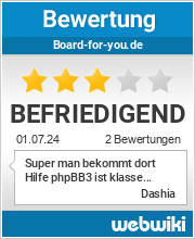 Bewertungen zu board-for-you.de