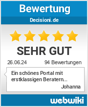 Bewertungen zu decisioni.de