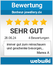 Bewertungen zu bonheur-jewellery.de