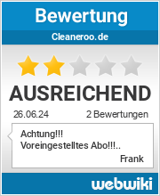 Bewertungen zu cleaneroo.de