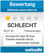 Bewertungen zu kaffeediscount-online.de