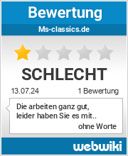 Bewertungen zu ms-classics.de