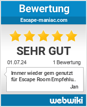 Bewertungen zu escape-maniac.com