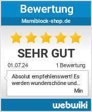 Bewertungen zu mamiblock-shop.de