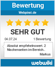 Bewertungen zu webpirat.de