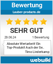 Bewertungen zu lauber-products.de