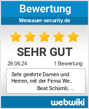 Bewertungen zu wensauer-security.de