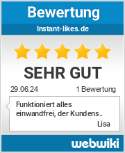 Bewertungen zu instant-likes.de
