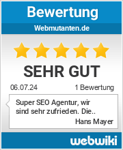 Bewertungen zu webmutanten.de