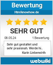 Bewertungen zu htmlknowhow.de