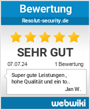 Bewertungen zu resolut-security.de
