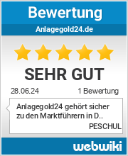 Bewertungen zu anlagegold24.de