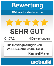Bewertungen zu webercloud-china.de